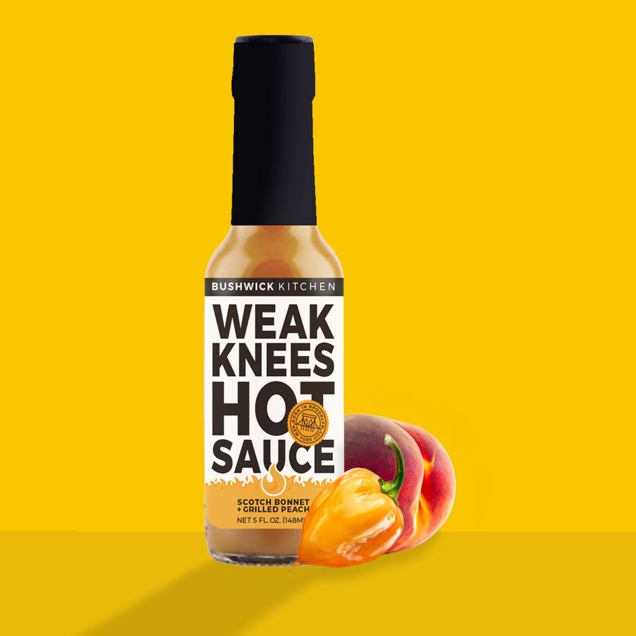 Weak Knees Scotch Bonnet + Grilled Peach Hot Sauce